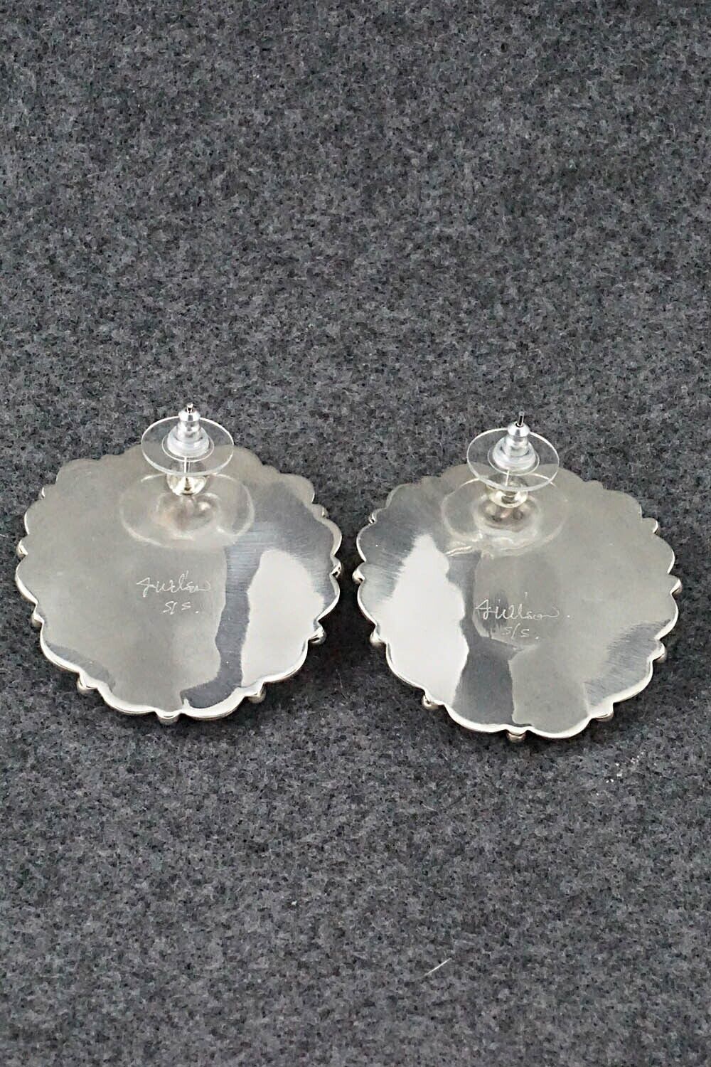 White Buffalo & Sterling Silver Earrings - Jaz Wilson