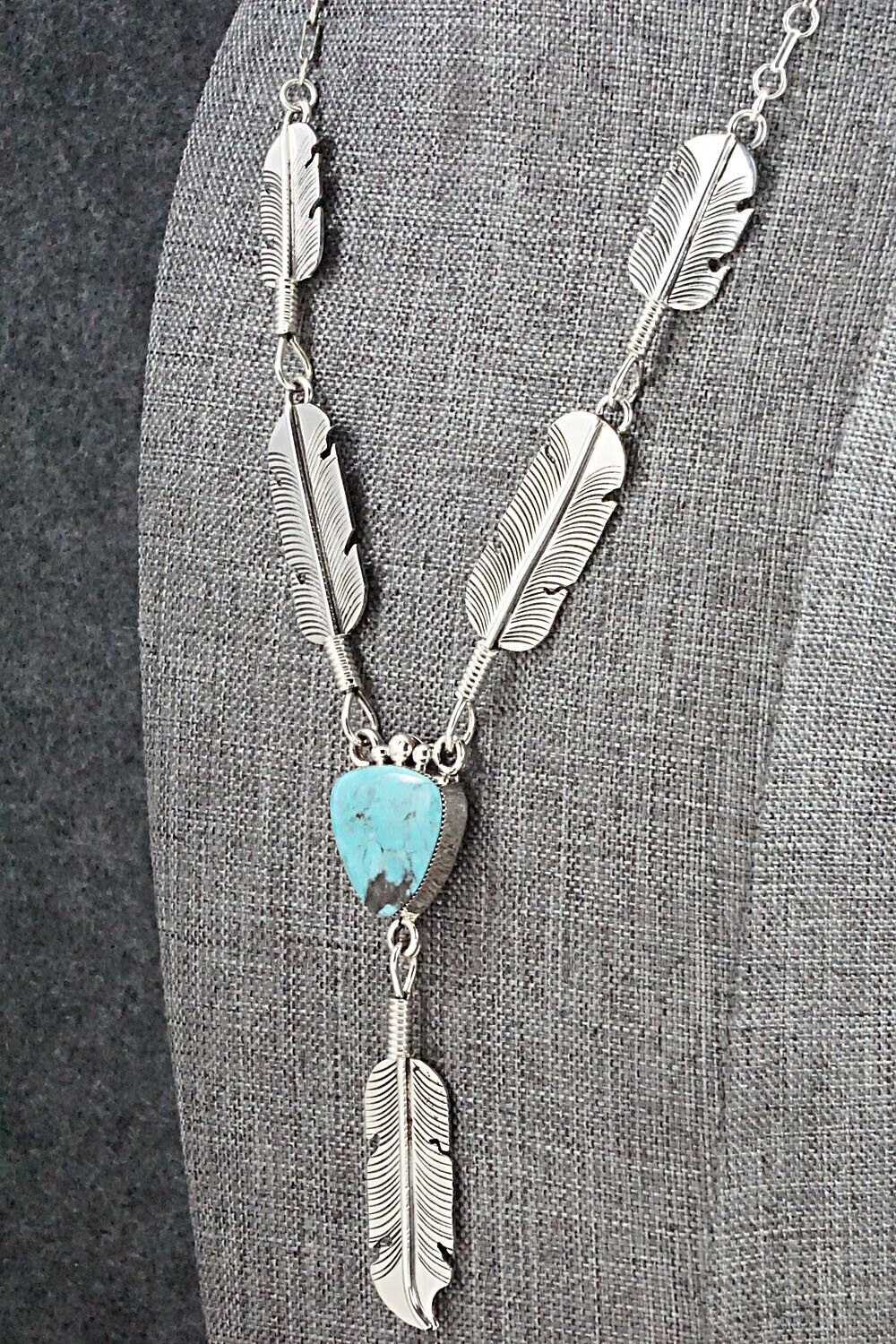 Turquoise & Sterling Silver Necklace - Gilbert Smith
