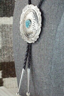 Turquoise & Sterling Silver Bolo Tie - Carson Blackgoat
