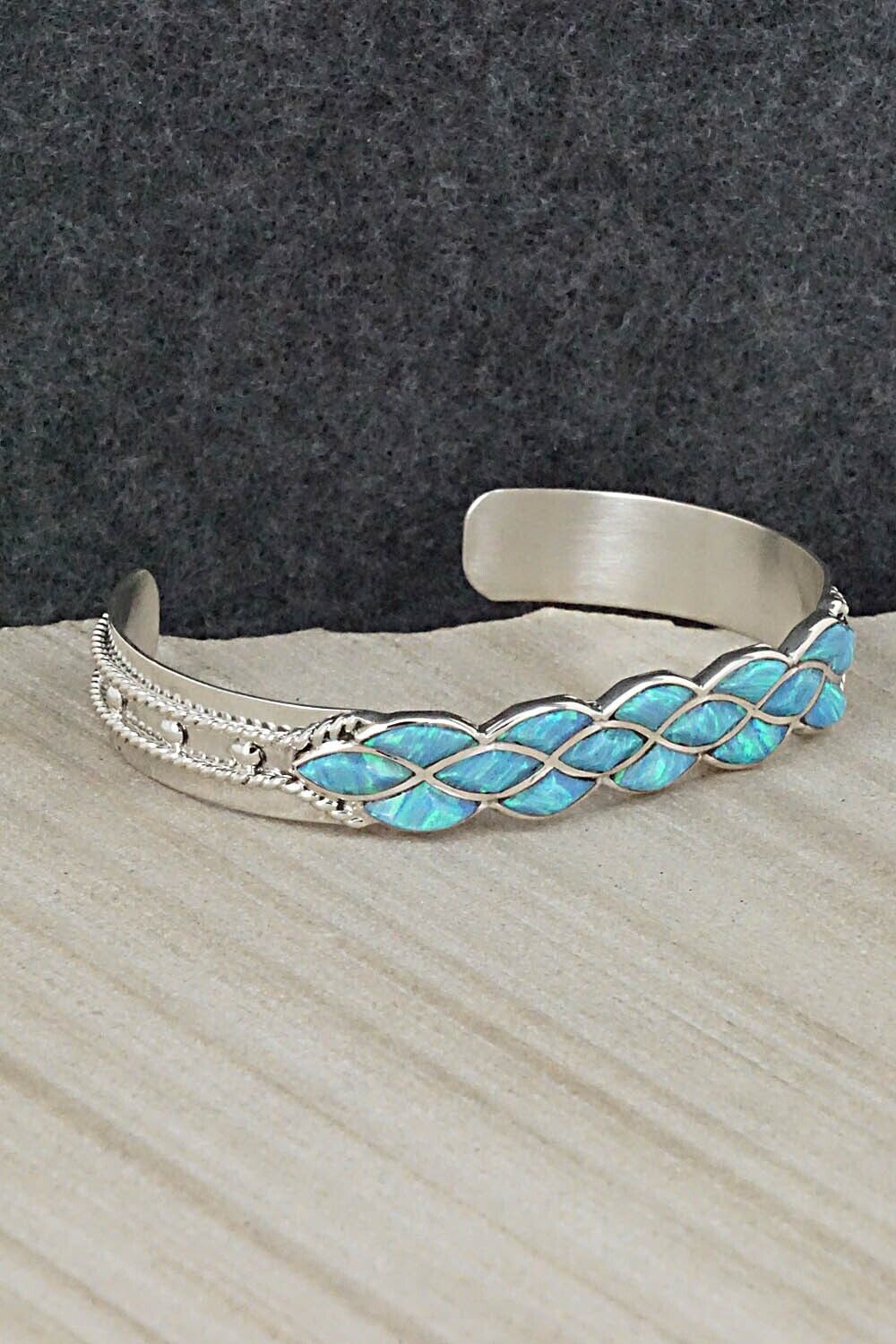 Opalite and Sterling Silver Bracelet - Derrick & Lorella Chavez