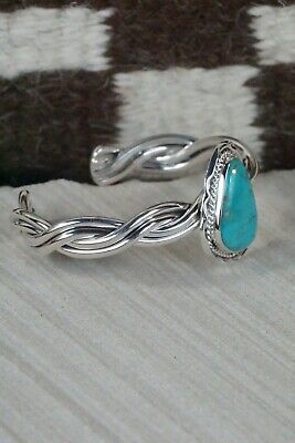 Navajo Turquoise and Sterling Silver Bracelet - Samuel Yellowhair