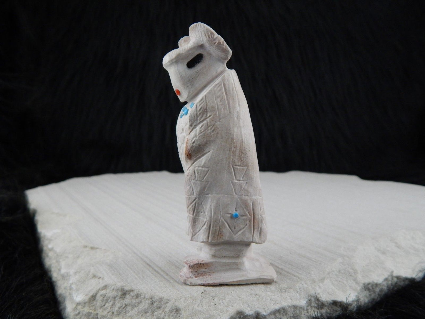 Corn Maiden Zuni Fetish Carving - Derrick Kaamasee - High Lonesome Trading