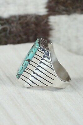 Navajo Turquoise and Sterling Silver Ring - Ray Jack - Size 9.75