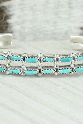 Turquoise & Sterling Silver Bracelet - Mary Hannaweeke