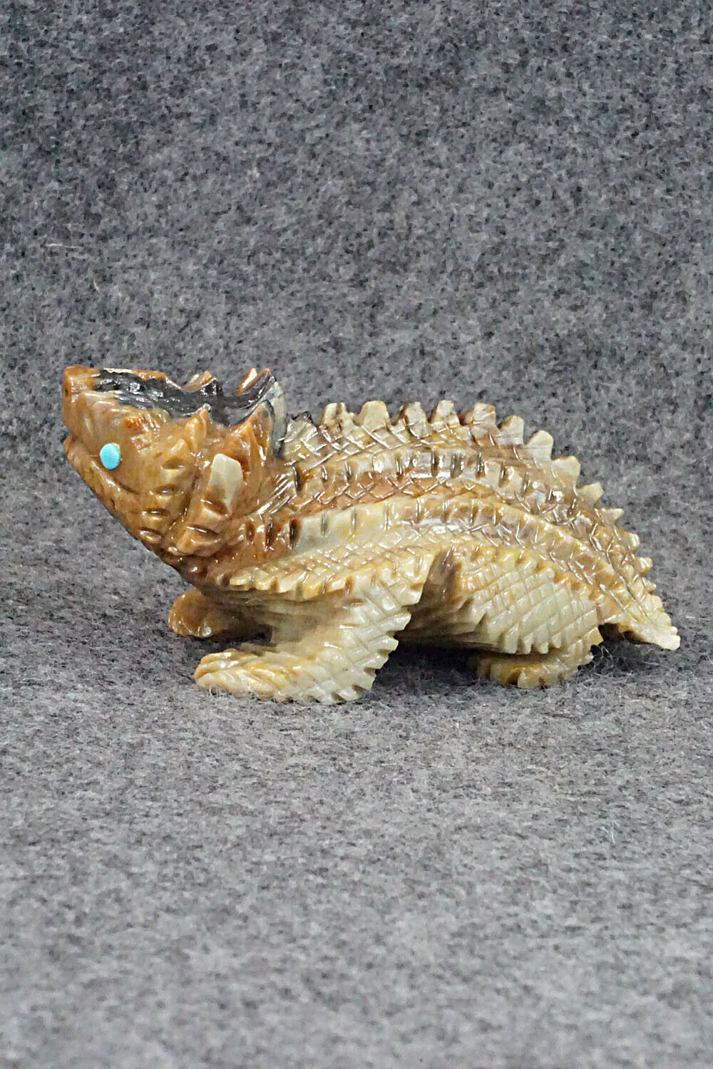 Horned Toad Zuni Fetish Carving - Alvin Haloo