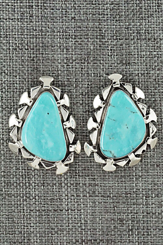 Turquoise and Sterling Silver Earrings - Sharon McCarthy