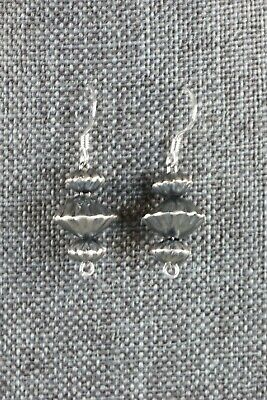 Navajo Sterling Silver Earrings - Preston Haley - High Lonesome Trading