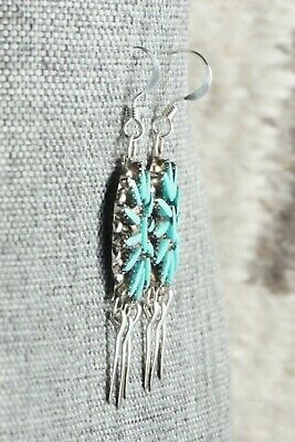 Turquoise & Sterling Silver Earrings - George Peina
