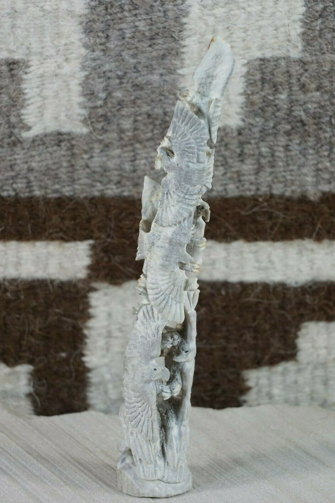 Eagle Zuni Fetish Carving - Lewis Malie Jr. - High Lonesome Trading
