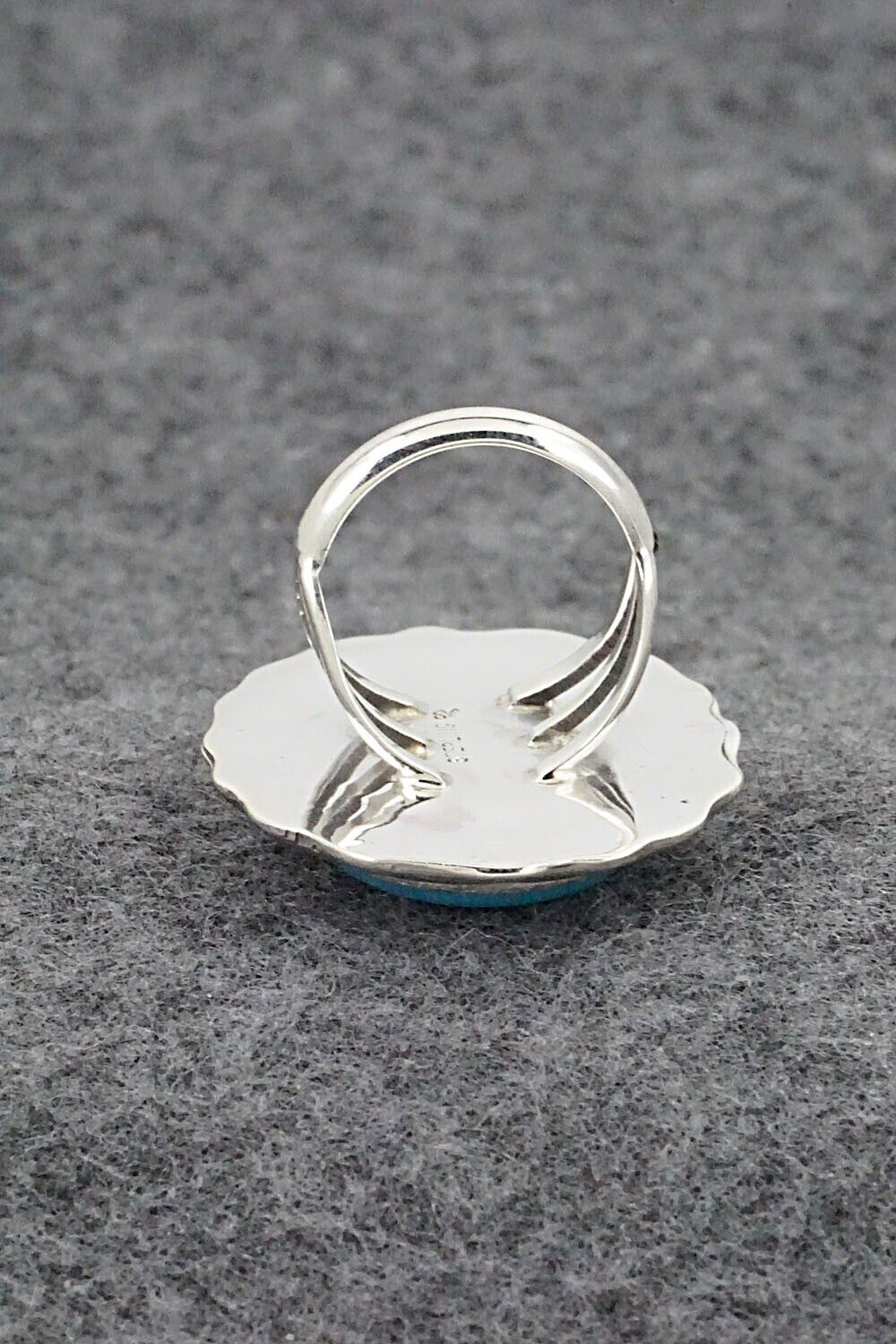 Turquoise & Sterling Silver Ring - Samuel Yellowhair - Size 5.5