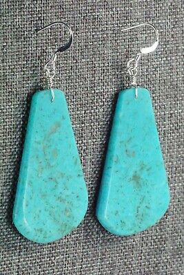 Turquoise & Sterling Silver Earrings - Lupe Lovato