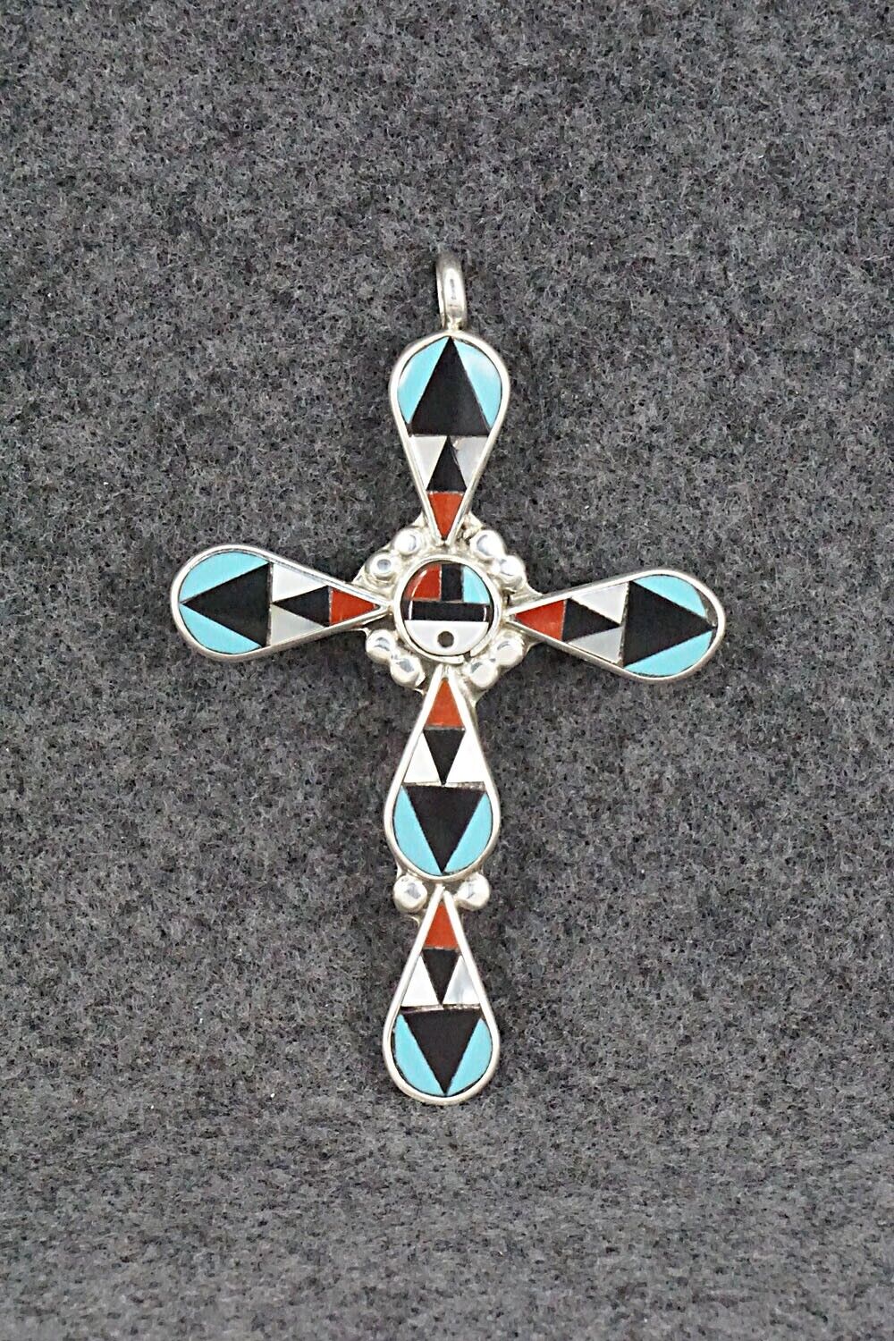 Multi Stone & Sterling Silver Pendant - Florency Lucio