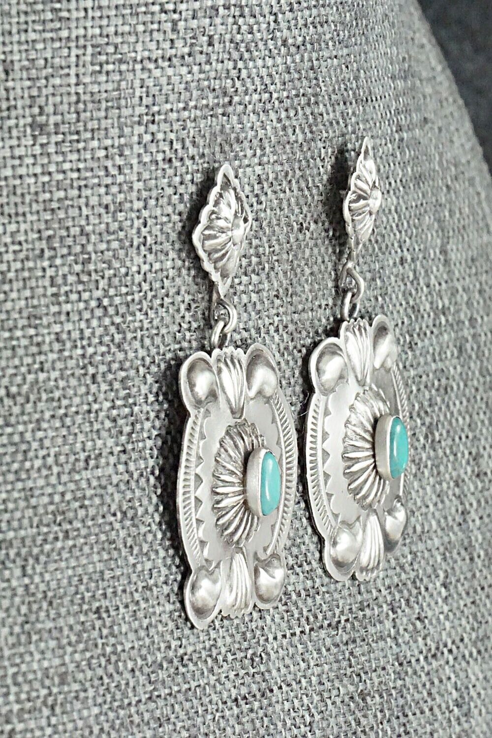 Turquoise & Sterling Silver Earrings - Terry Charlie