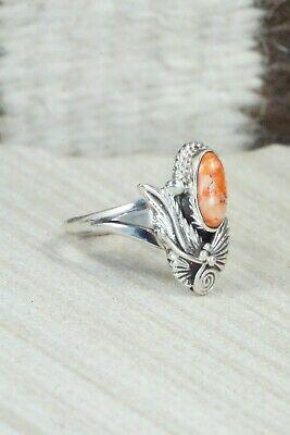 Spiny Oyster & Sterling Silver Ring - Genevieve Francisco - Size 8.75 - High Lonesome Trading