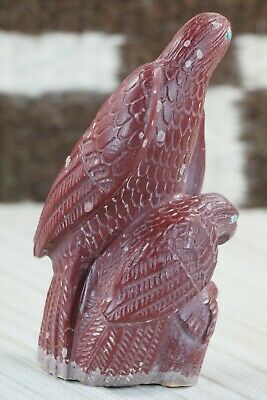 Eagle Zuni Fetish Carving - Derrick Kaamasee
