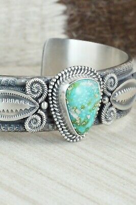Kingman Turquoise & Sterling Silver Bracelet - Michael Calladitto