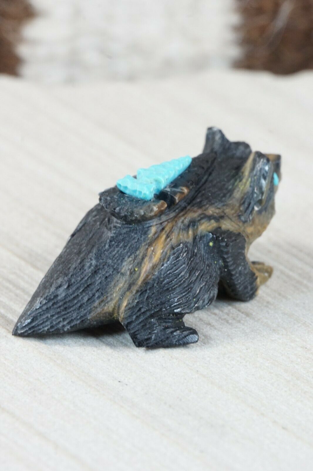 Badger Zuni Fetish Carving - Alvin Haloo - High Lonesome Trading