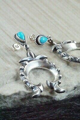 Turquoise & Sterling Silver Earrings - Lee Shorty - High Lonesome Trading