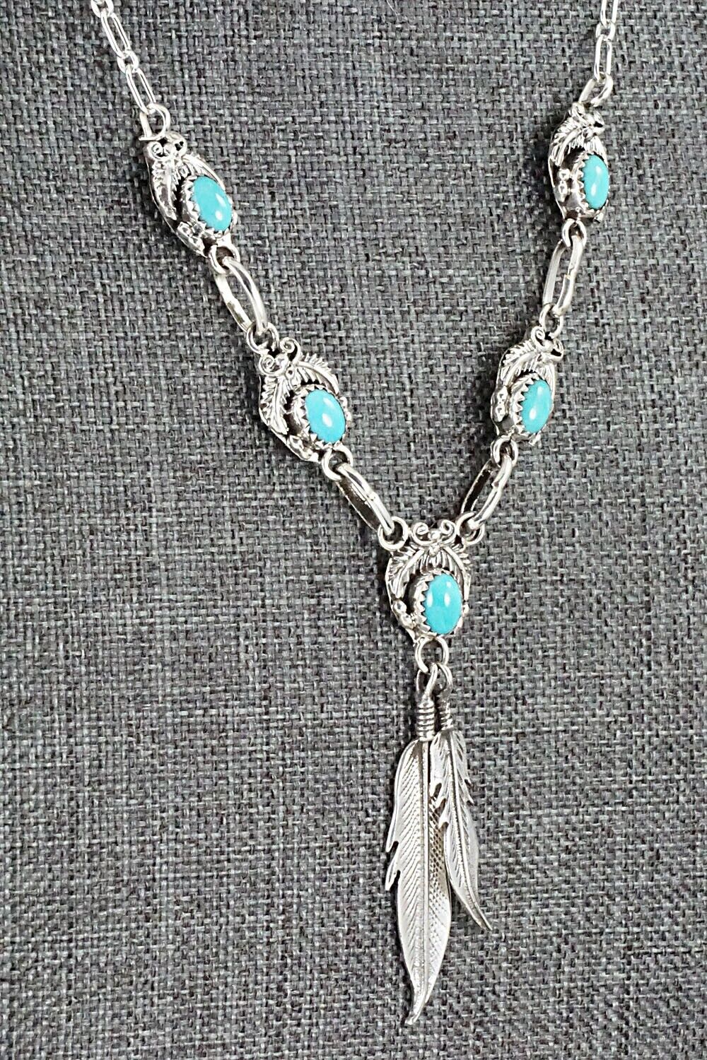Turquoise & Sterling Silver Necklace - Verley Betone