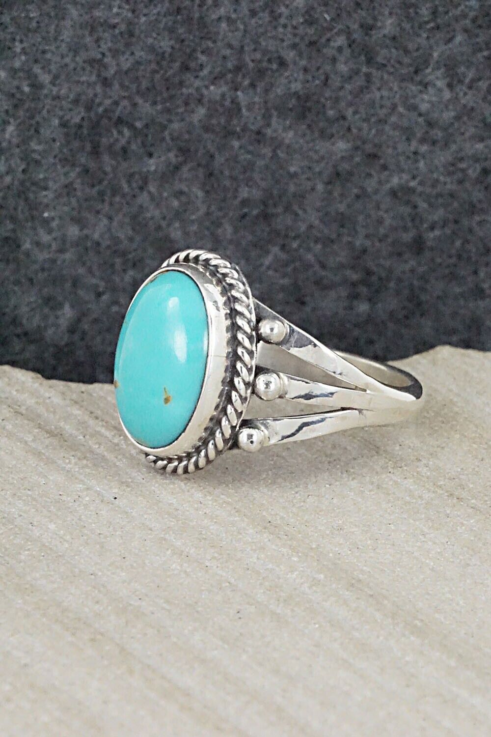 Turquoise & Sterling Silver Ring - Alice Rose Saunders - Size 9