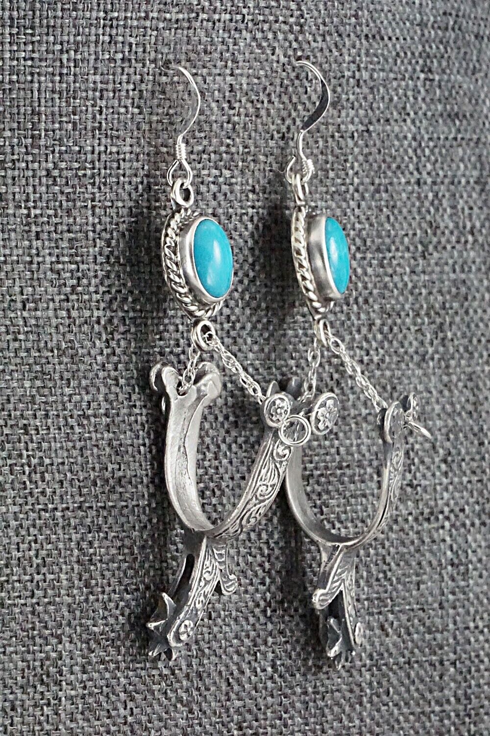 Turquoise & Sterling Silver Earrings - Annie Spencer