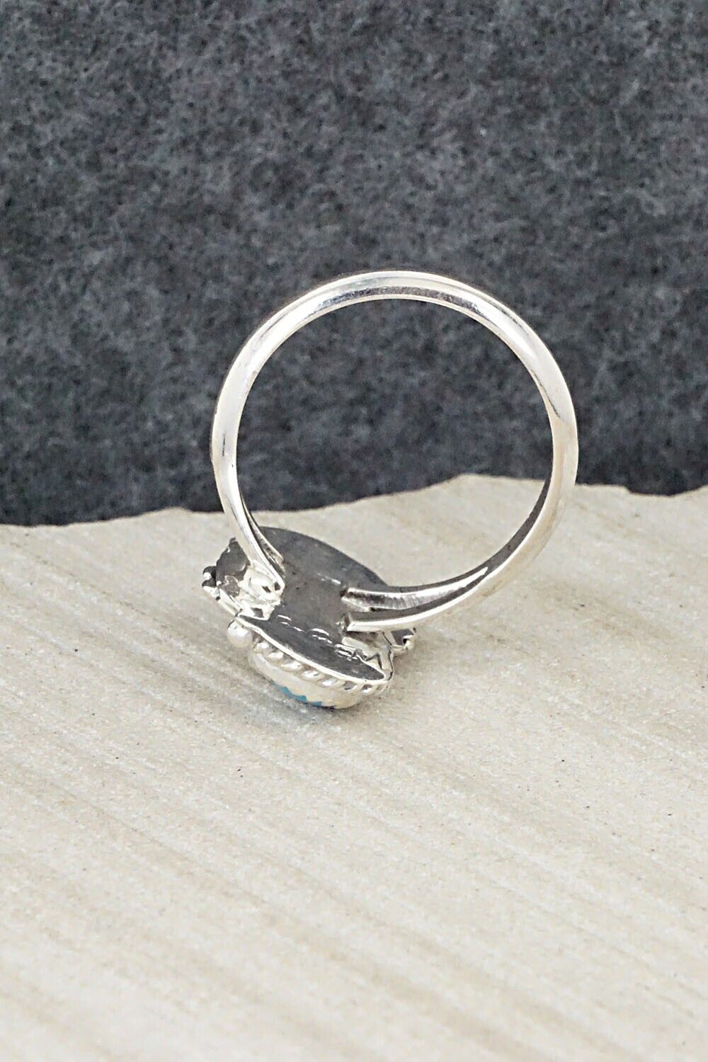 Turquoise & Sterling Silver Ring - William Begay - Size 9