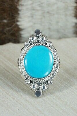 Navajo Turquoise & Sterling Silver Ring - Daniel Benally - Size 9.25