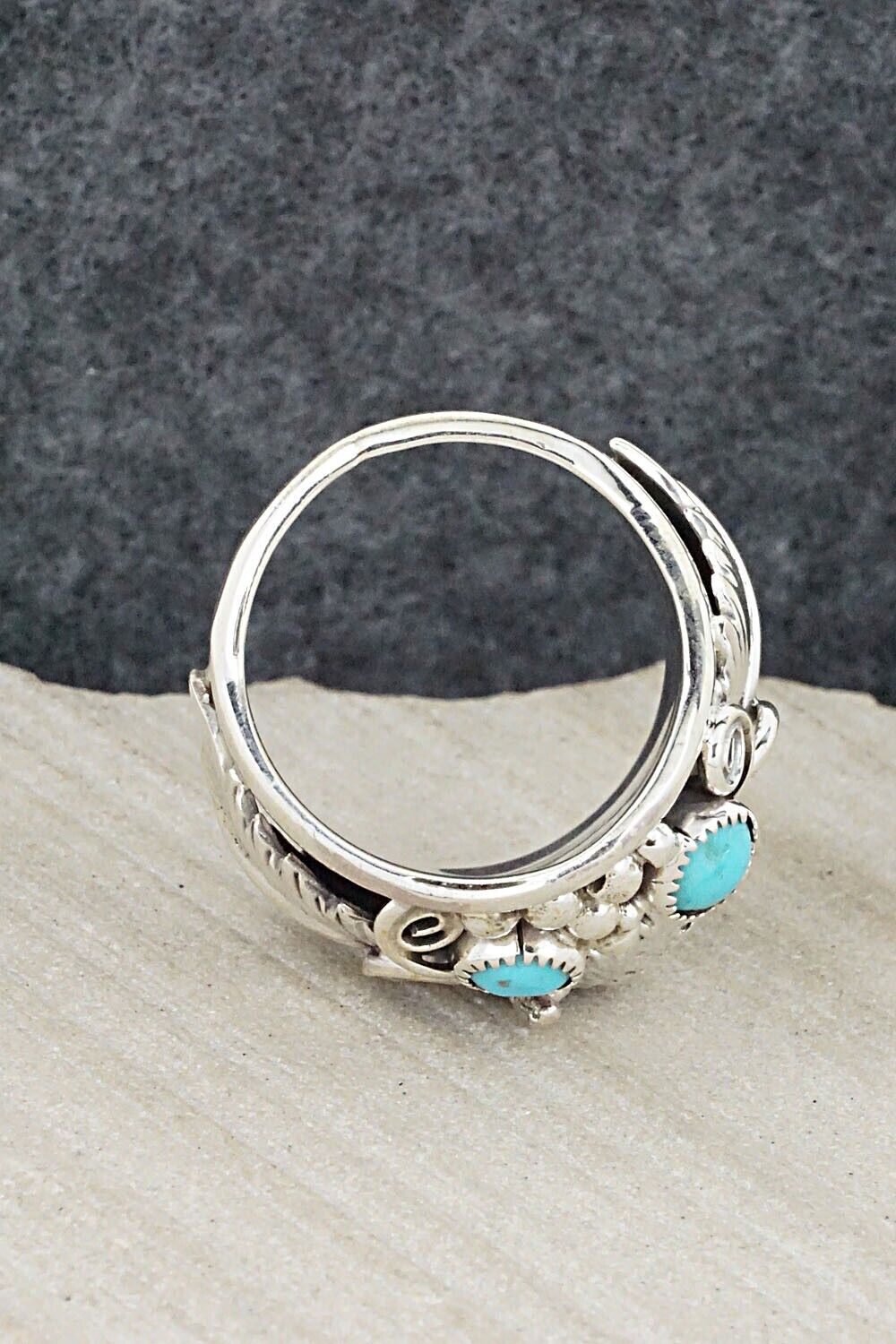 Turquoise & Sterling Silver Ring - Jeannette Saunders - Size 10