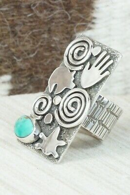 Turquoise & Sterling Silver Ring - Alex Sanchez - Size 5.75