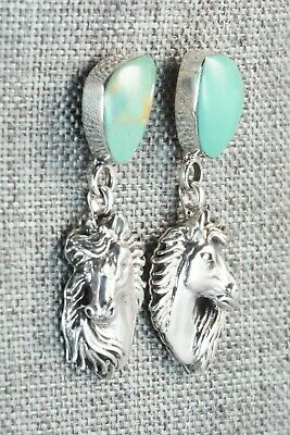Kingman Turquoise & Sterling Silver Earrings - Sheena Jack