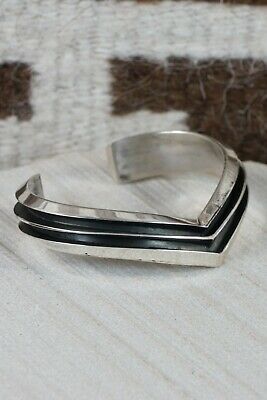 Navajo Sterling Silver Bracelet - Tom Hawk - High Lonesome Trading