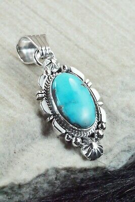 Turquoise and Sterling Silver Pendant - Daniel Benally