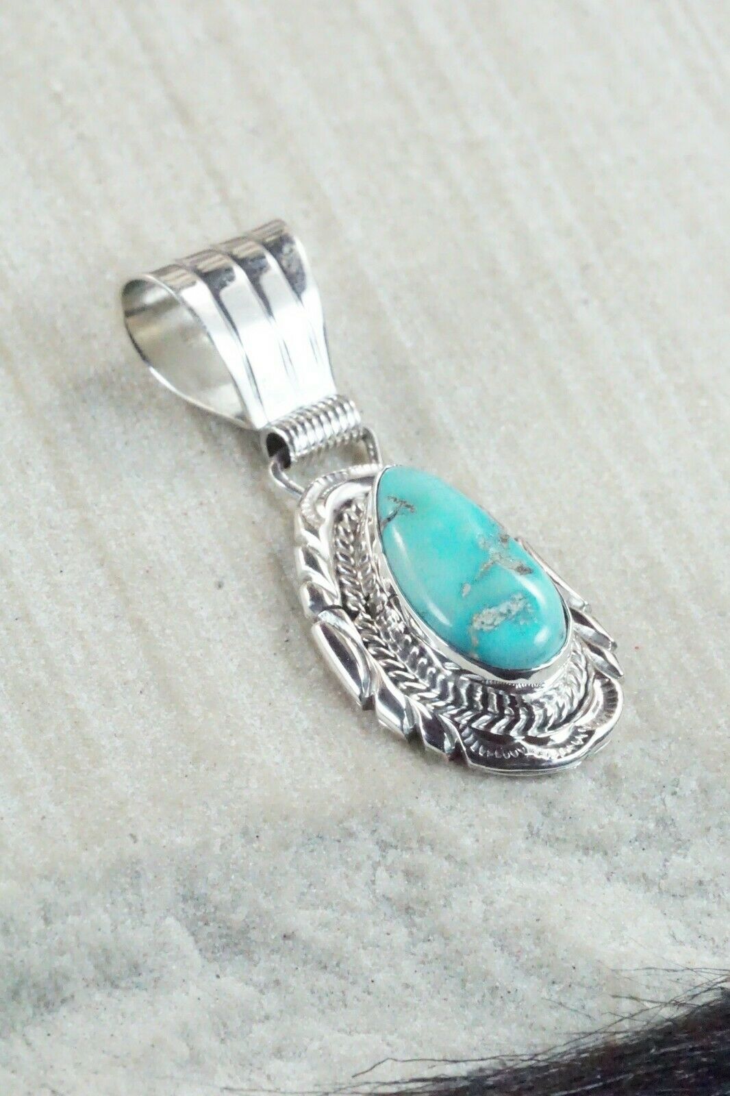 Turquoise & Sterling Silver Pendant - Davey Morgan