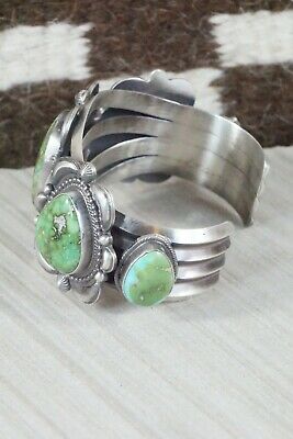 Navajo Turquoise & Sterling Silver Bracelet - Tom Lewis