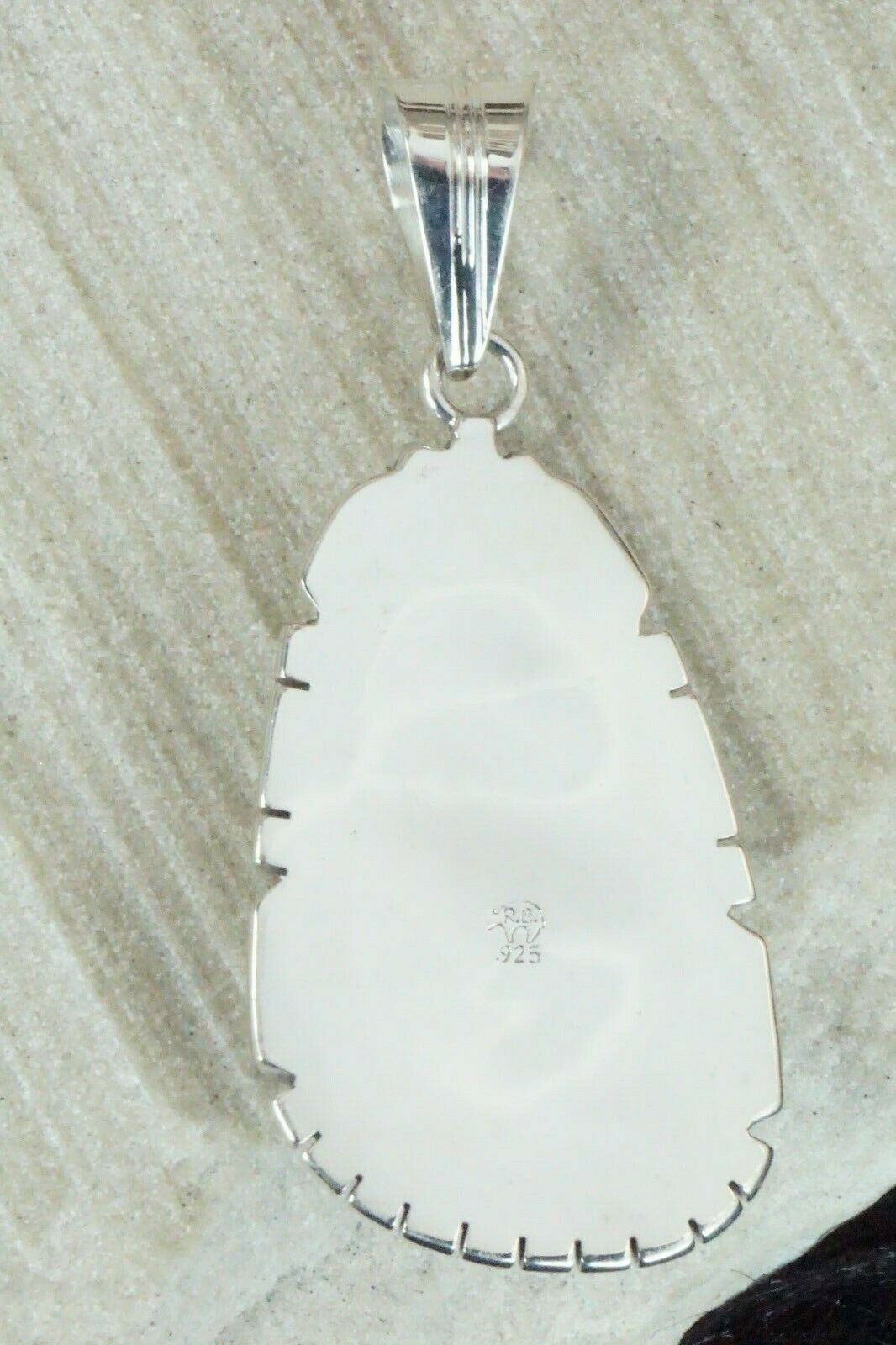 Turquoise and Sterling Silver Pendant - Samuel Yellowhair