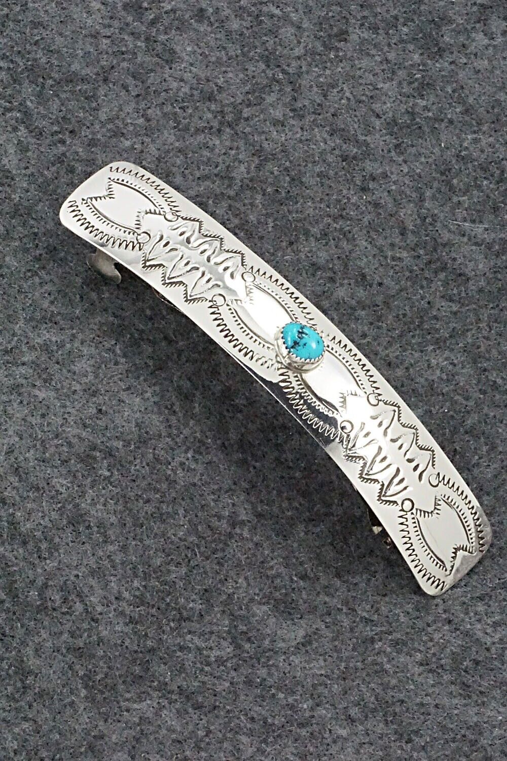 Turquoise & Sterling Silver Hair Barrette - Jolene Begay