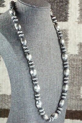 Sterling Silver Navajo Pearl Necklace - Preston Haley - High Lonesome Trading