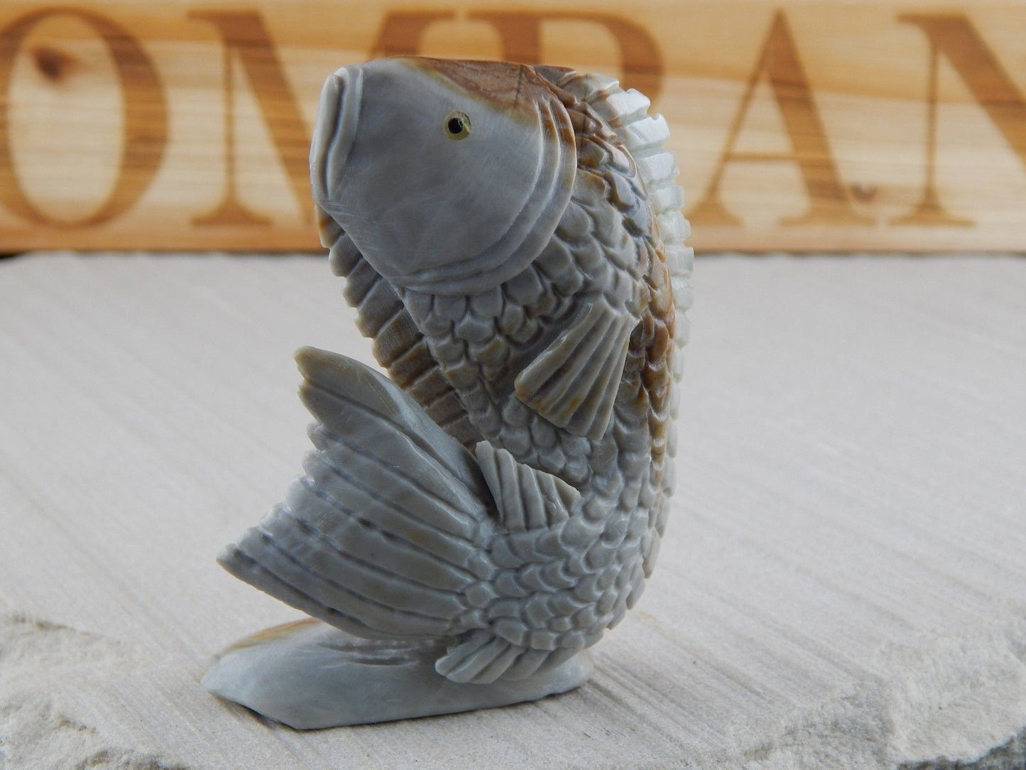 Fish Zuni Fetish Carving - Ben Kaamasee - High Lonesome Trading