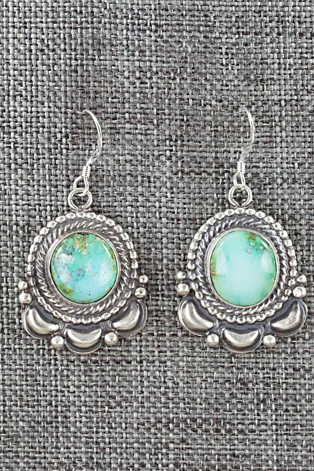 Turquoise & Sterling Silver Necklace and Earrings Set - Tom Lewis