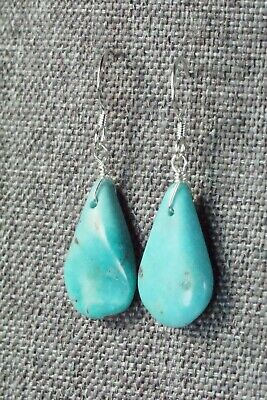 Turquoise & Sterling Silver Earrings - Navajo