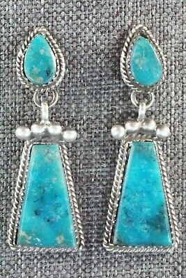 Turquoise & Sterling Silver Earrings - Selina Warner - High Lonesome Trading