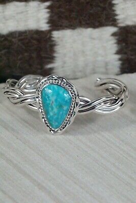 Navajo Turquoise and Sterling Silver Bracelet - Samuel Yellowhair
