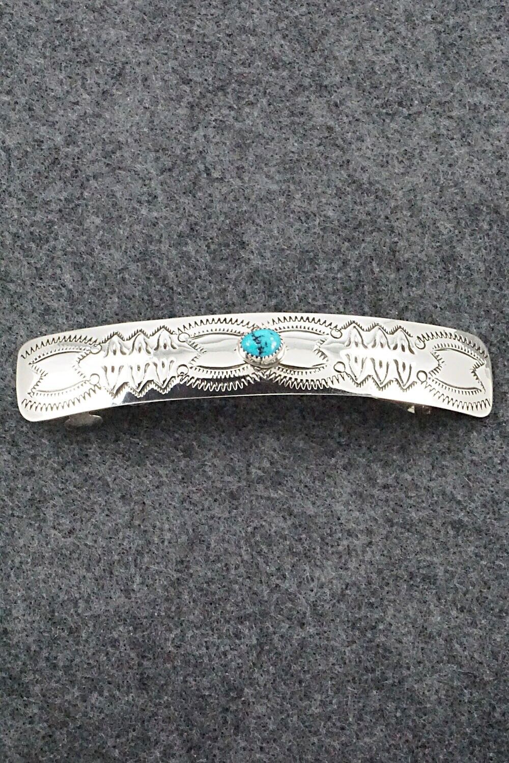 Turquoise & Sterling Silver Hair Barrette - Jolene Begay