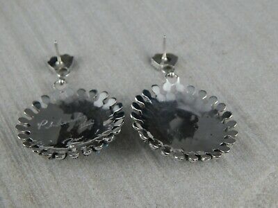 Zuni Sterling Silver & Turquoise Earrings - Philander Garcia - High Lonesome Trading