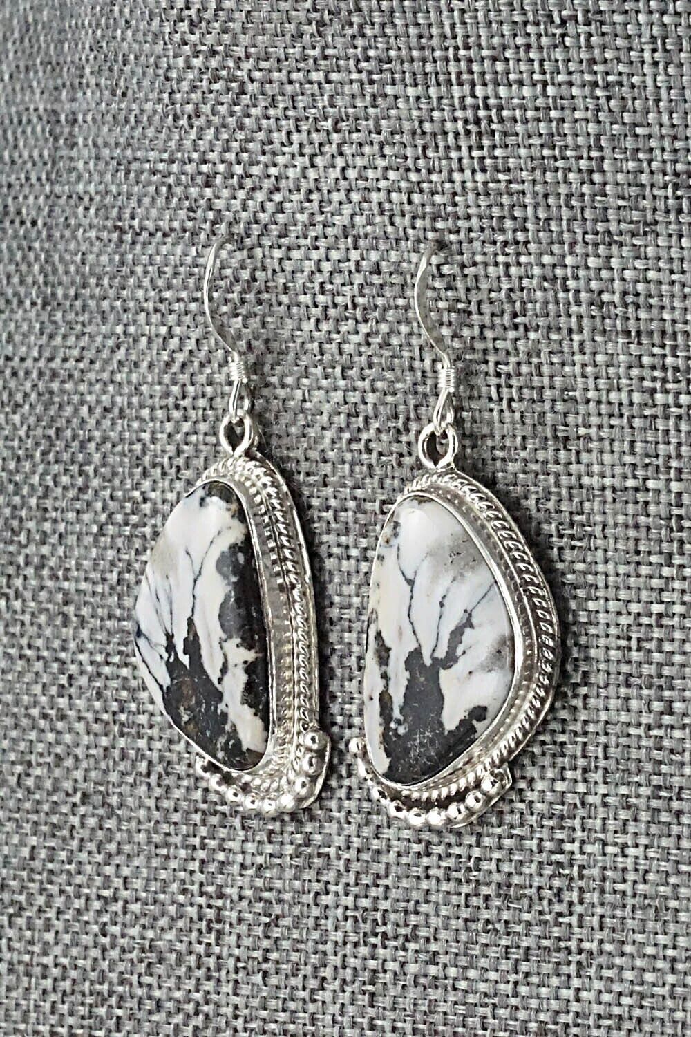 White Buffalo & Sterling Silver Earrings - Sharon McCarthy