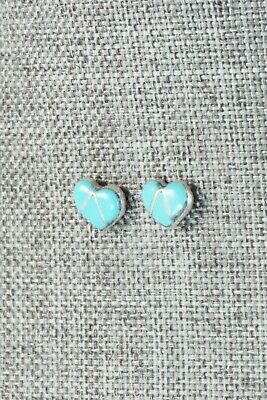 Turquoise & Sterling Silver Earrings - Sara Halusewa