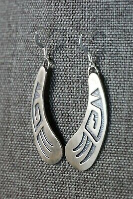 Navajo Sterling Silver Earrings - Charlie Yazzie - High Lonesome Trading