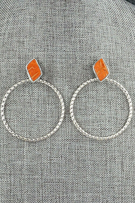Sponge Coral & Sterling Silver Earrings - Annie Spencer