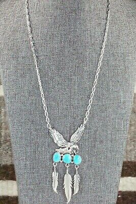Turquoise & Sterling Silver Necklace - Genevieve Frank