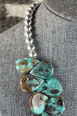 Turquoise & Sterling Silver Necklace - Navajo